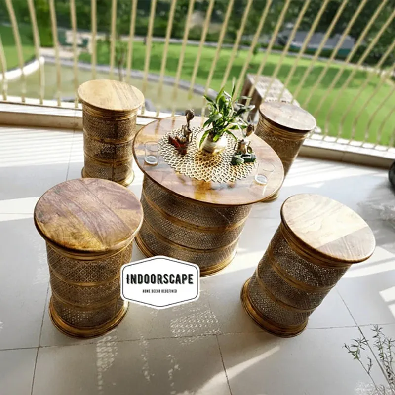 Ira Iron & Wood Coffee Table Set - Set Of Five media 6