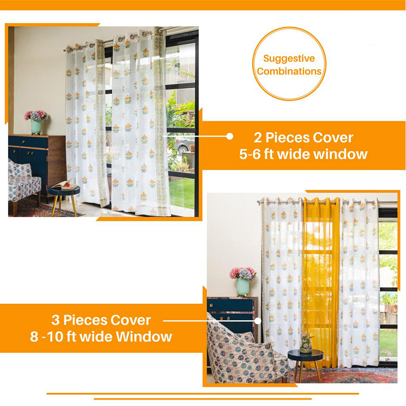 Urban Space Summer Curtain (Yellow) - Set Of Two media 6
