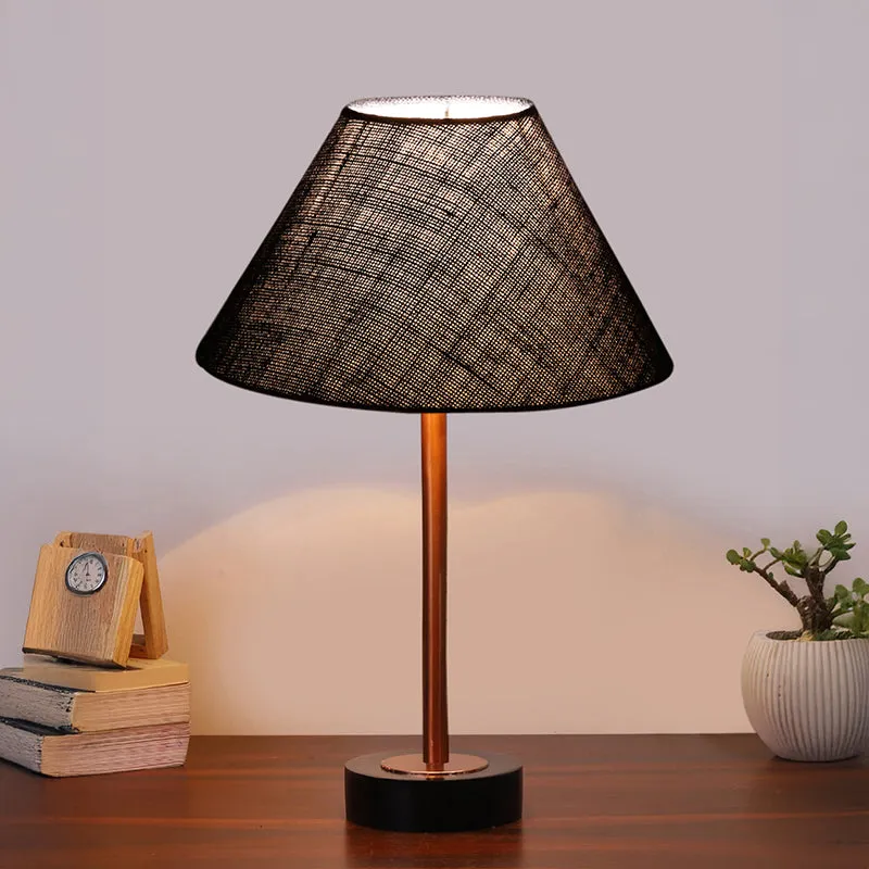 Sienna II Rodin Wooden Table Lamp - Blue,Copper,Black media 2