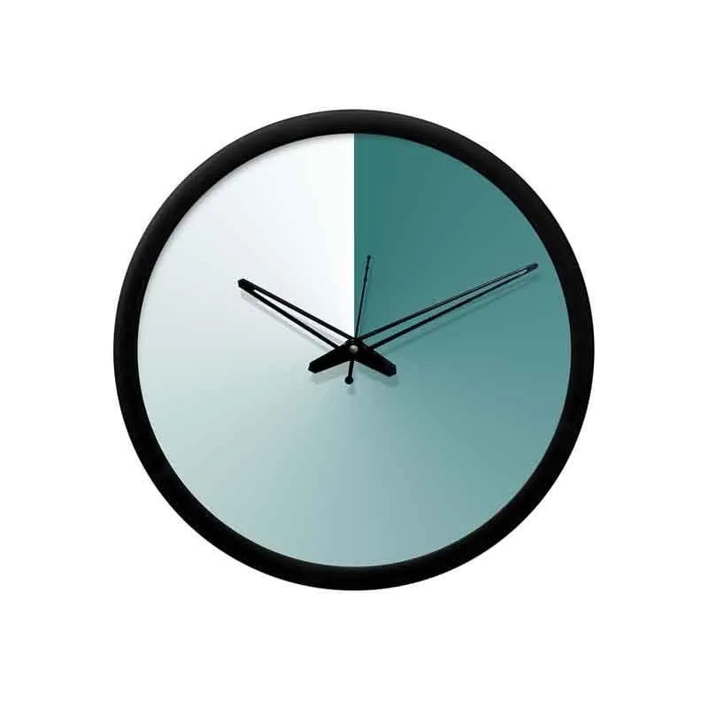 Ombre Wall Clock - Black media 3
