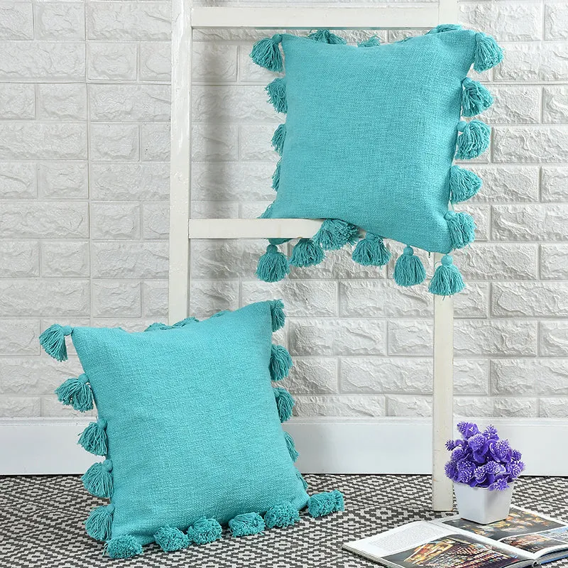 Tassia Cushion Cover (Blue) - Set Of Two media 1