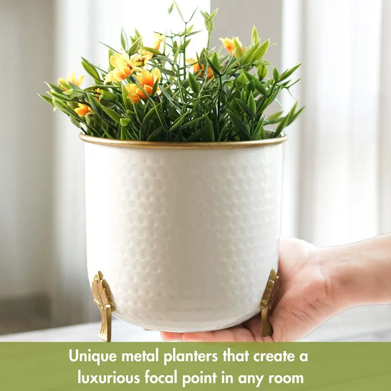 Hallo Metal Hammered Planter - Set Of Two - 4