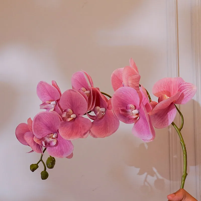 Faux Orchid Flower Stick (Wine) - 32 CM media 4