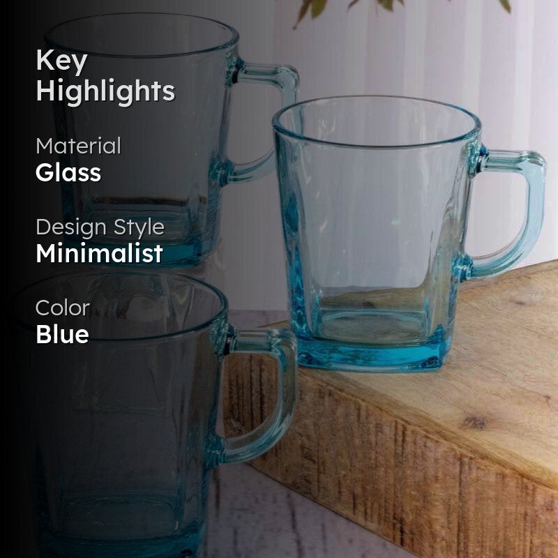 Pasabahce Glass Coffee Mug (270 mL Each) - Set of Six media 2
