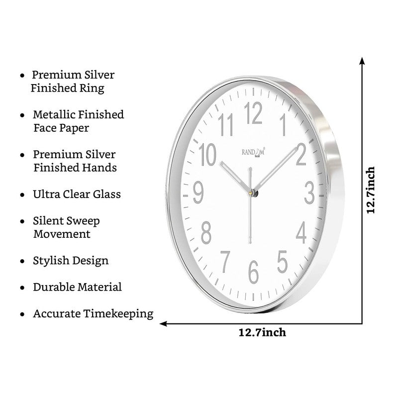 Chronelle Premium Silent Sweep Wall Clock - White media 8