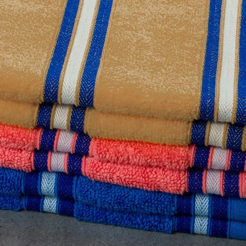 Nautica Dove Dual Down Cotton Hand Towel (Brown,Lilac & Blue) - Set Of Six media 5