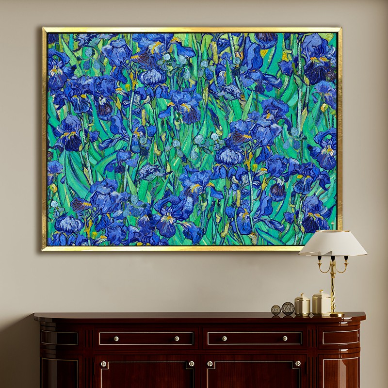 Indigo Garden Canvas Wall Painting With Frame