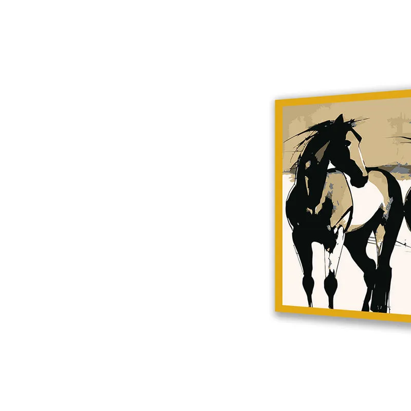 Equine Arts Wall Art with Gold Frame media 4
