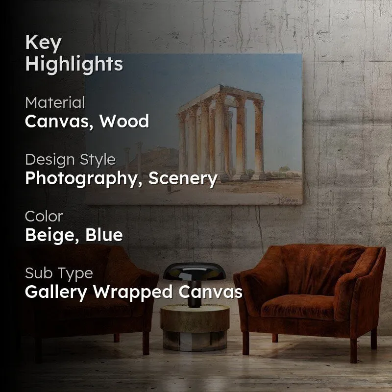 The Temple Canvas Wall Painting - Gallery Wrap media 2