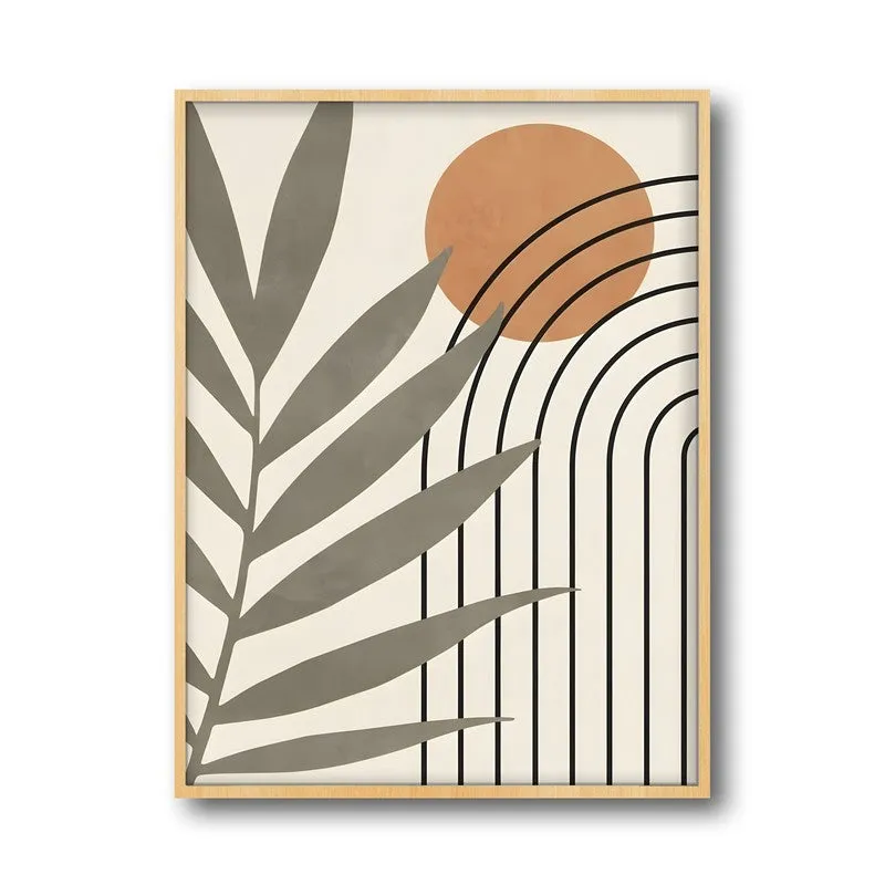 Desert Botanica Canvas Wall Painting With Brown Frame media 3