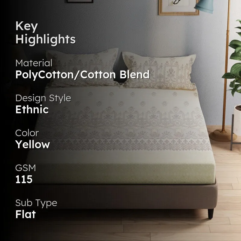 Wyril Bedsheet (Yellow) - 115 GSM media 2