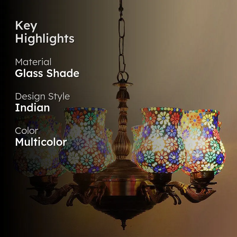 Omra Vilona Mosaic Golden Antique Ceiling Lamp media 2