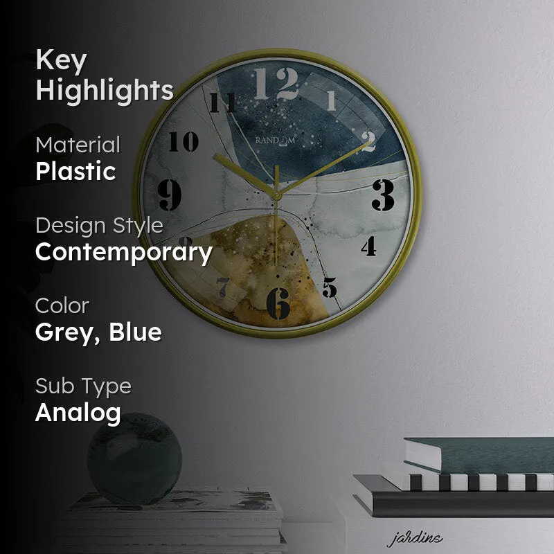 Ocean Stone Plastic Analog Wall Clock media 2