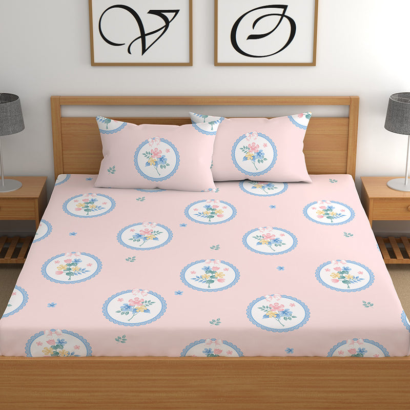 European Spring Floral Microfiber Microfiber Bedsheet - 151 GSM media 5