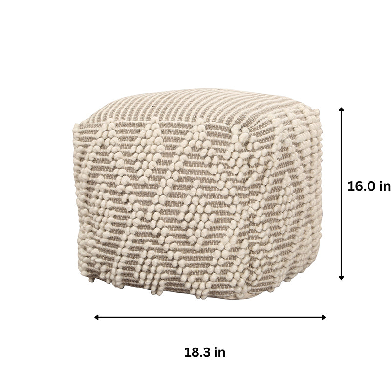 Neutral Knot Macrame Pouffe media 5