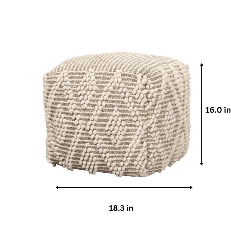 Neutral Knot Macrame Pouffe media 5