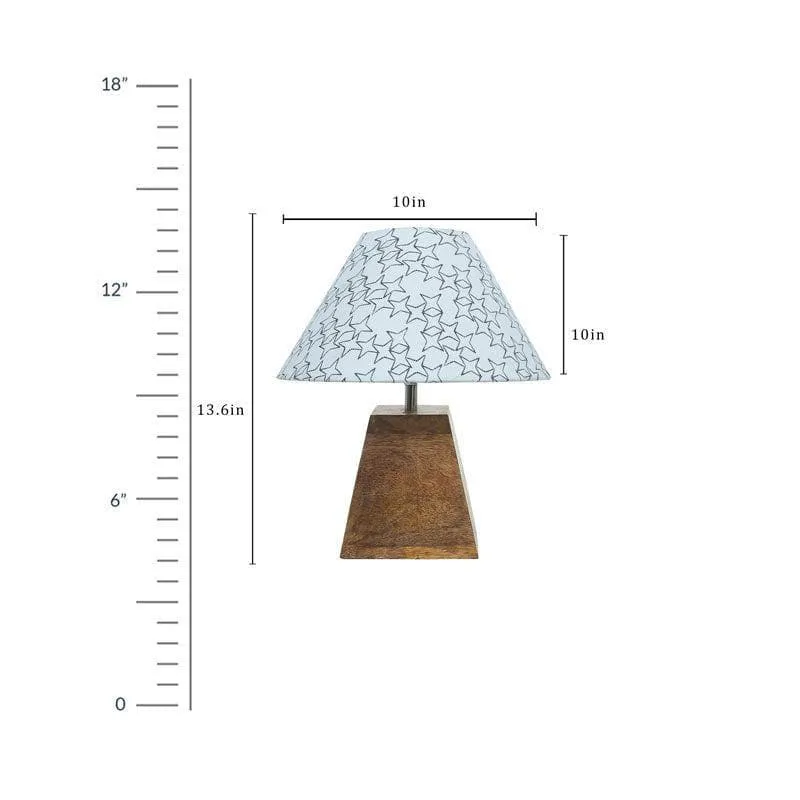Pyramid Perfection Star Fabric Table Lamp - White,Brown media 5