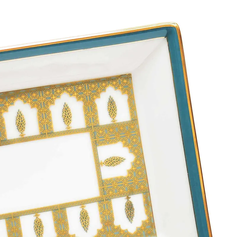 Gilded Chinar Porcelain Platter media 3