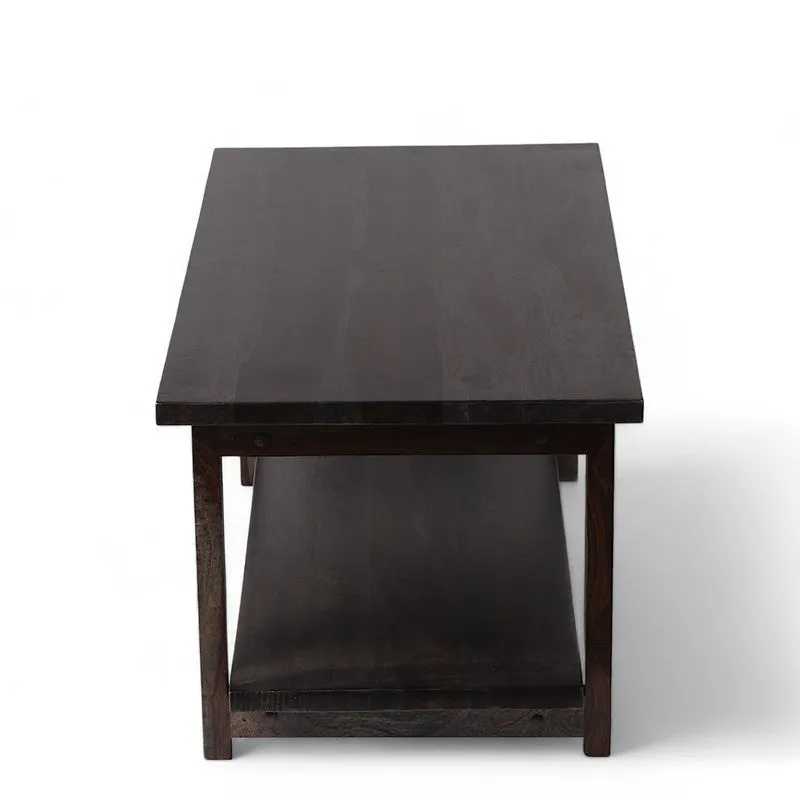 Xynex Sheesham Wooden Center Table - Dark Brown media 6