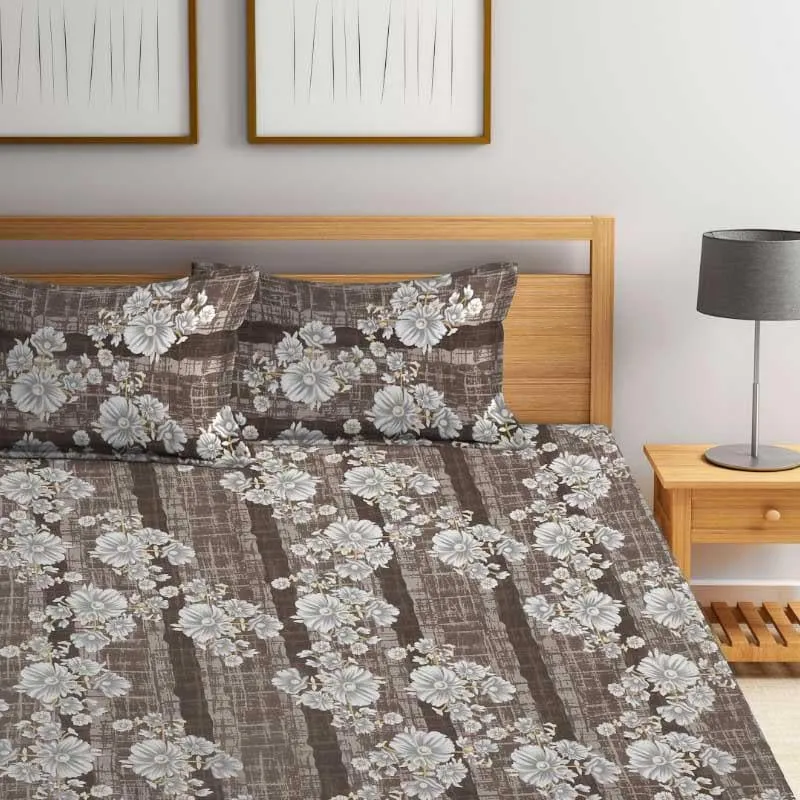 Moonbeam Magnolias Fitted Microfiber Bedsheet - 300 GSM media 6