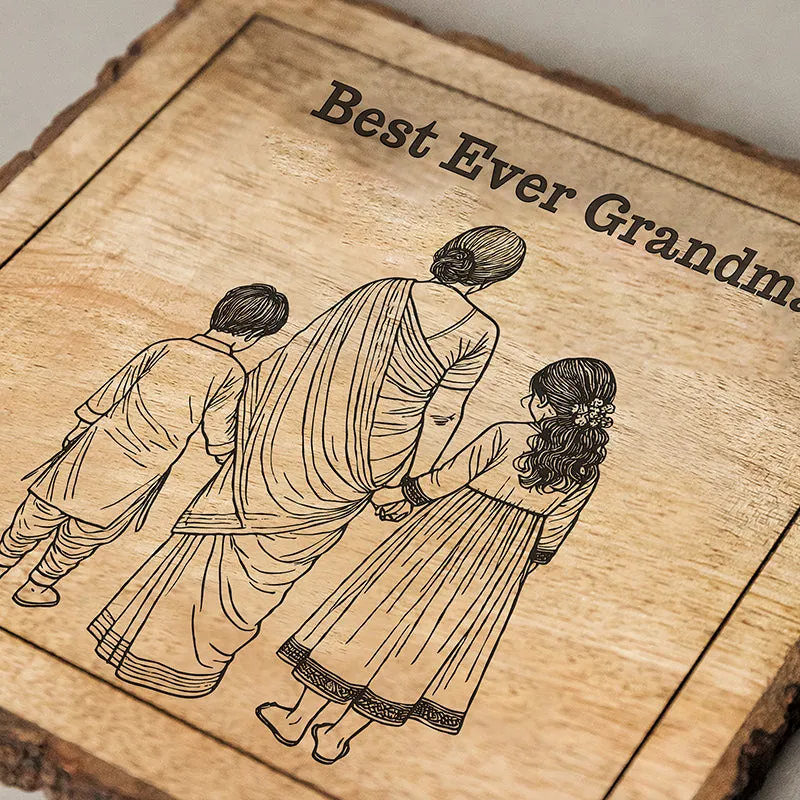 Best Ever Grandma Wood Showpiece - Square media 4