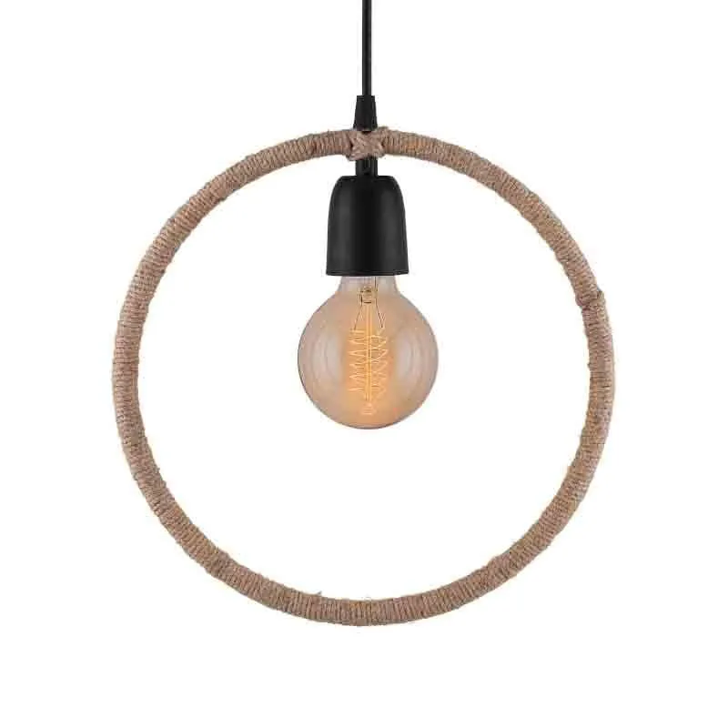Circled Up Rope Metal Ceiling Lamp media 4