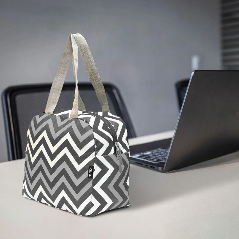 Hexiq Polyester Lunch Bag - Black & White