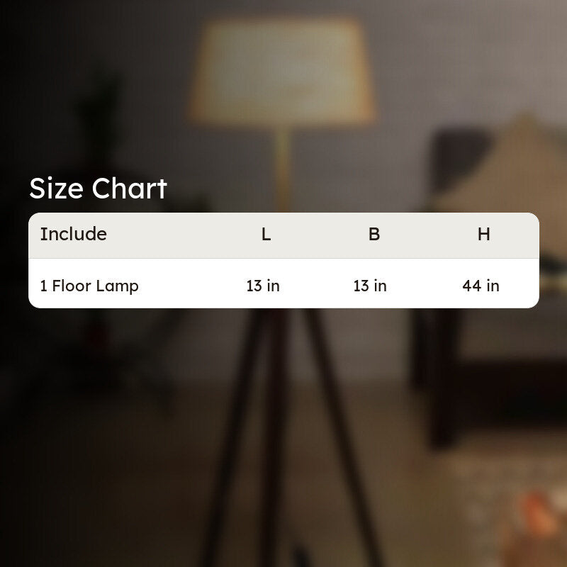 Tall Tales Wooden Tripod Floor Lamp - Beige media 8