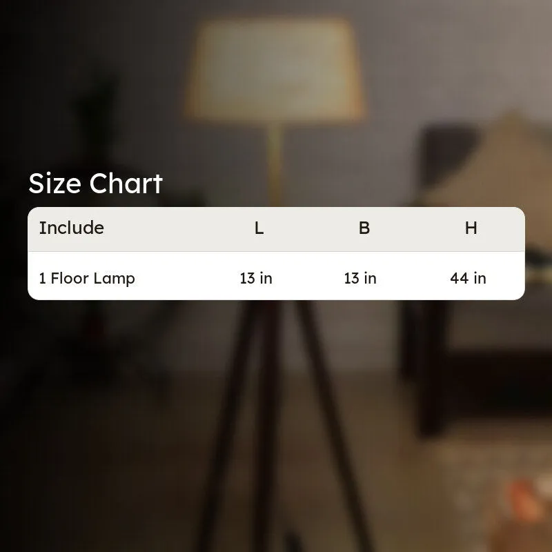 Tall Tales Wooden Tripod Floor Lamp - Beige media 8