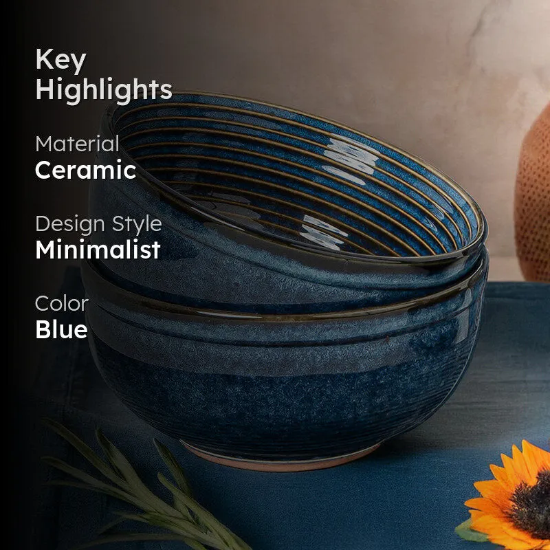 Terra Ridge Serving Bowl (Blue/1000 mL) - Set Of Two media 2
