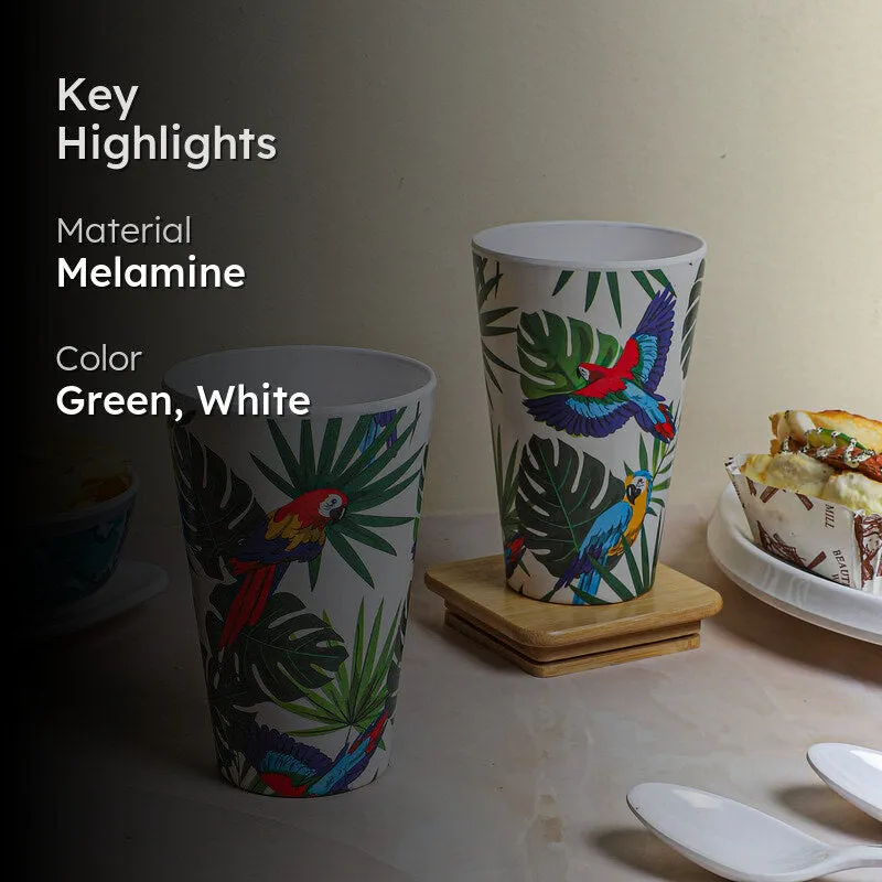 Parrot Jungle Melamine Tumbler (450 ml) - Set Of Two media 2