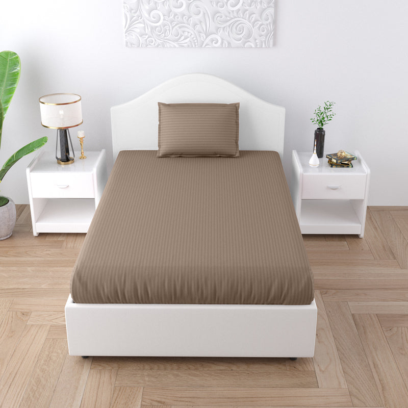 Sofia Solid Bedsheet - Brown media 6