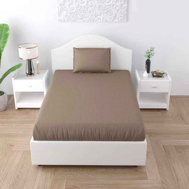 Sofia Solid Bedsheet - Brown media 6