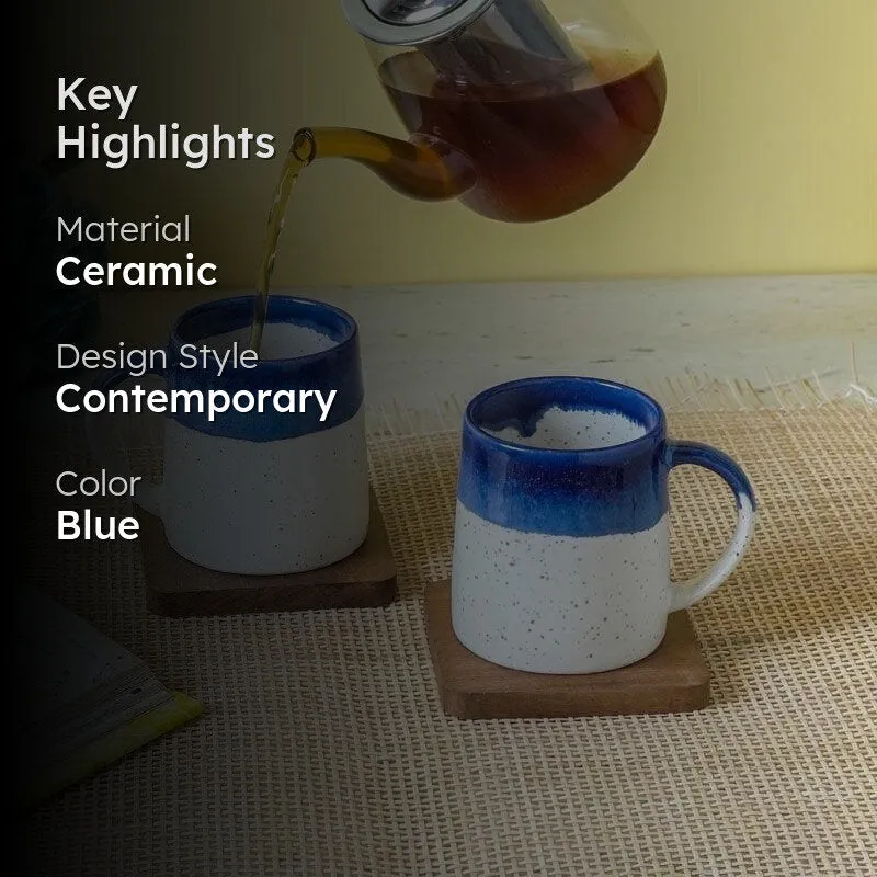 Nouvelle Ceramic Coffee Mug (300 mL Each) - Set of Two media 2