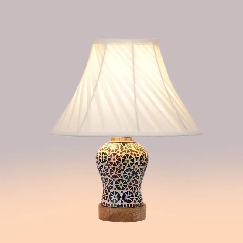 Astrona I Pleated Wooden Table Lamp - Multicolor media 6