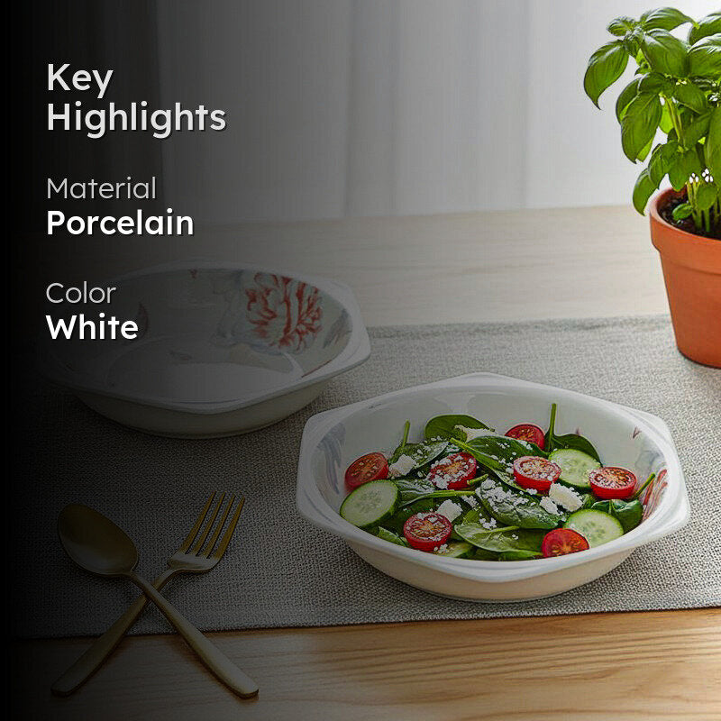 Mida Floral Pasta Plate - Set Of Two media 2
