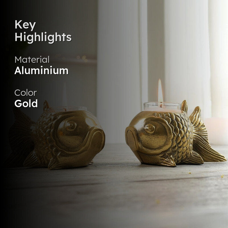 Goldfish Glam Telight Candle Holder - Set Of Two media 2