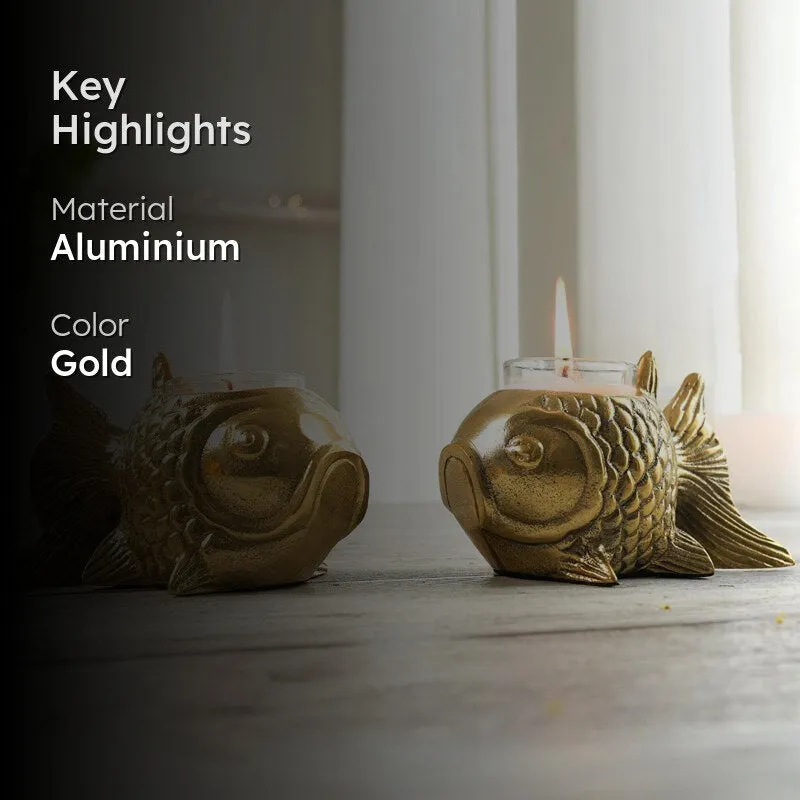 Goldfish Glam Telight Candle Holder - Set Of Two media 2