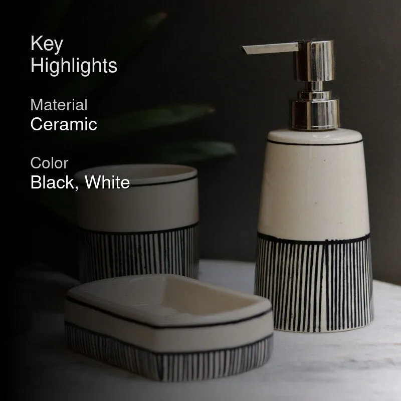 Sento Stripe Bathroom Set - Three Piece Set media 2