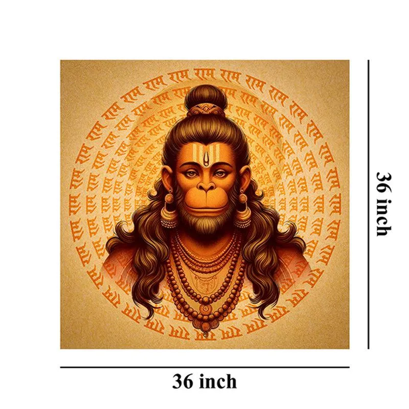 Hanuman Supreme Devotion Poly Canvas Wall Painting media 8