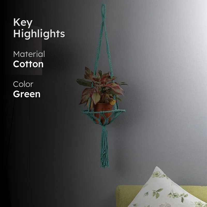 Lapiz Lazuli Macrame Planter media 2