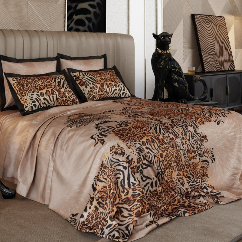 Sienna Huntress Pure Cotton Bedsheets with 4 Pillow Covers - 150 GSM