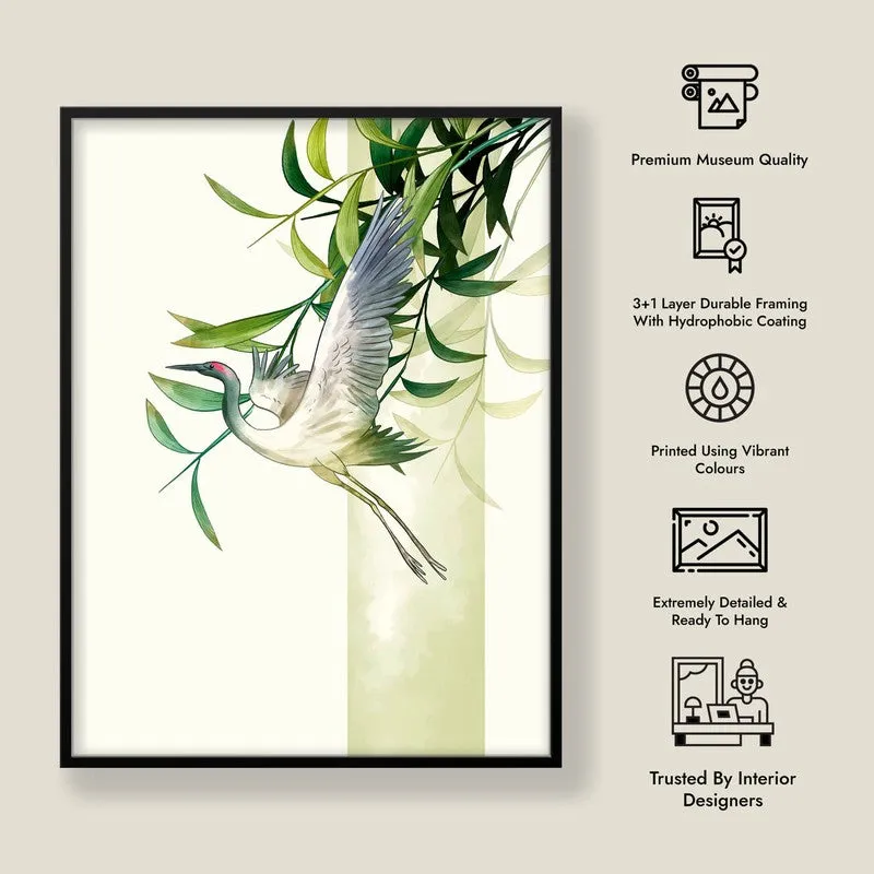 Marshland Majesty Botanical Archival Paper Wall Art With Frame media 8