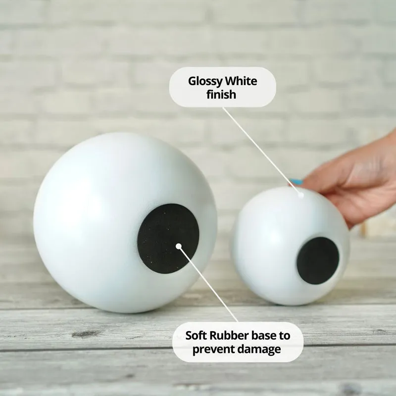 Zurmo Round Metal Vase (White) - Set Of Two media 5