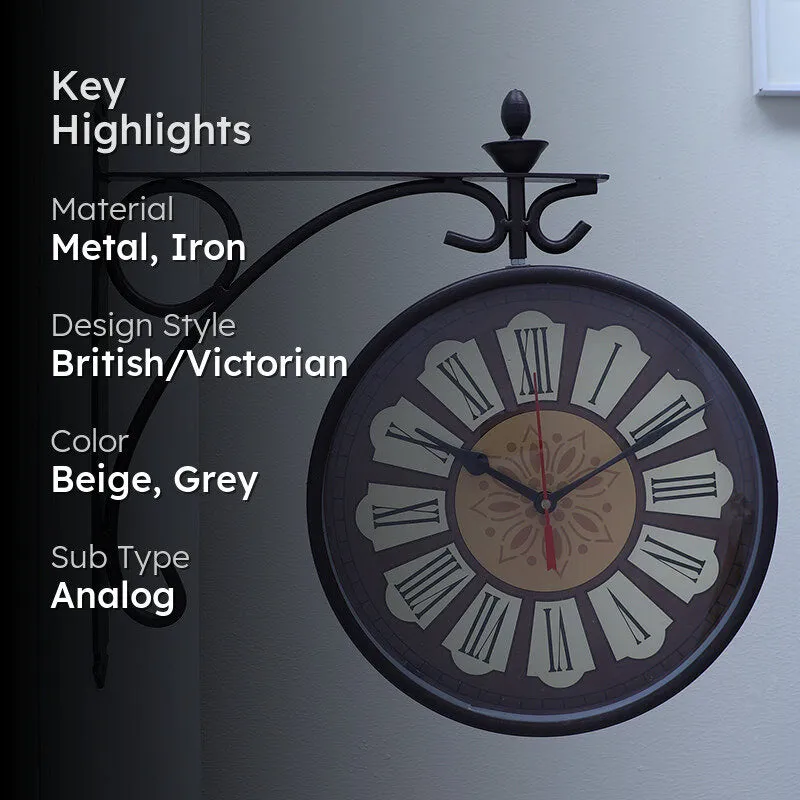 Wrought Hour Iron Wall Clock media 2