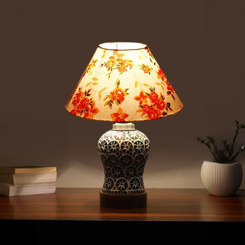 Astrona Fleur Cone Wooden Table Lamp - Multicolor media 1