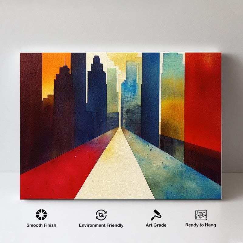 Skyline Splash Canvas Wall Painting - Gallery Wrap media 4