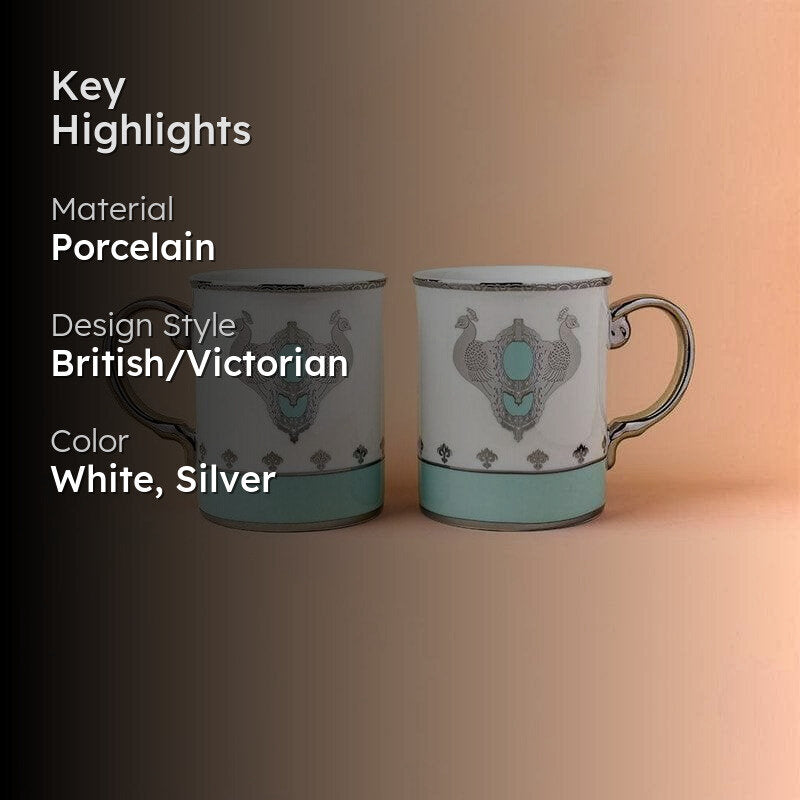 Plume Porcelain Coffee Mug (450 mL Each) - Set of Two media 2