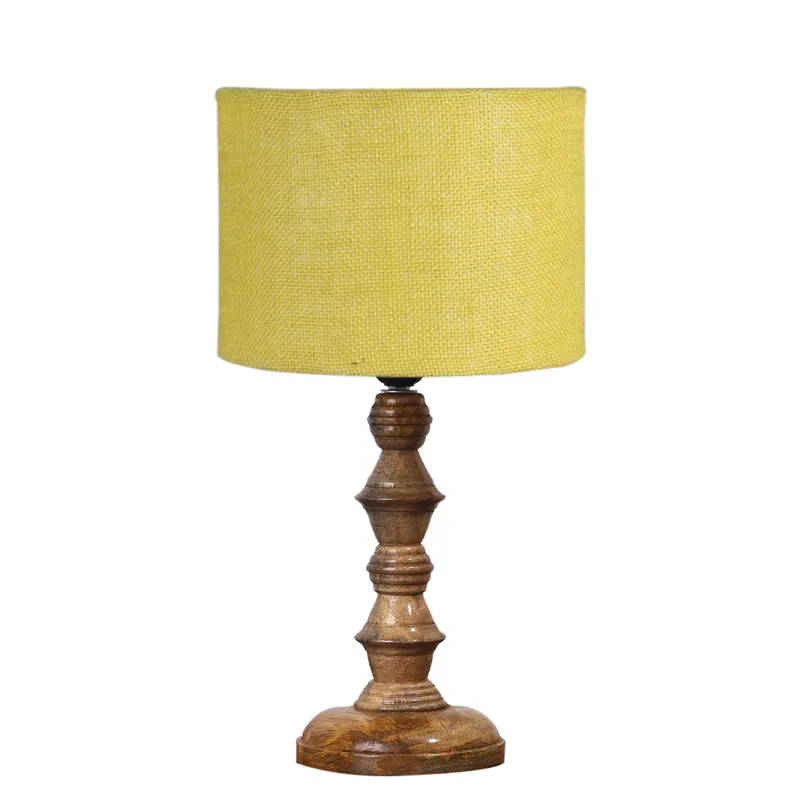 Sienna I Timber Wooden Table Lamp - Yellow,Brown media 6