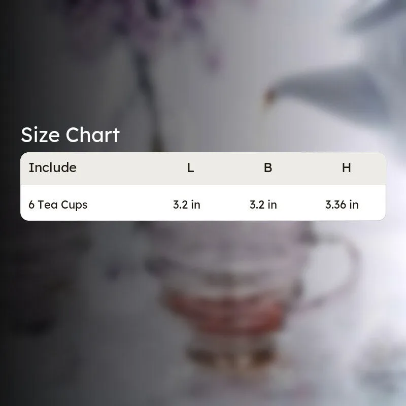 Crumpled Glass Tea Cup (190 mL Each) - Set of Six media 7